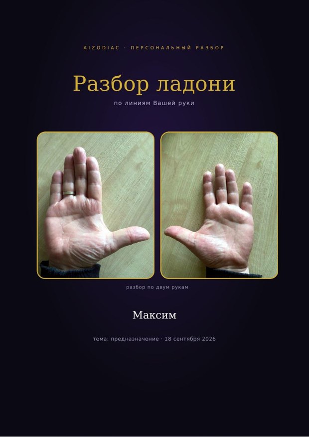 Обложка примера разбора ладони