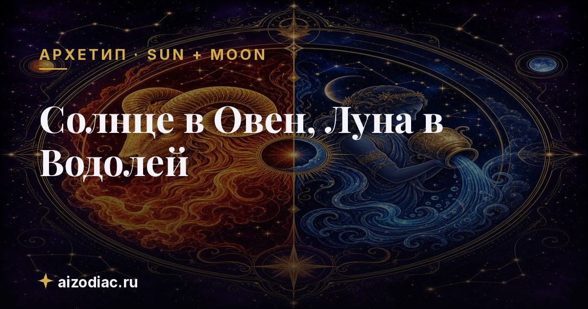 Солнце в Овен, Луна в Водолей — характер, любовь, работа