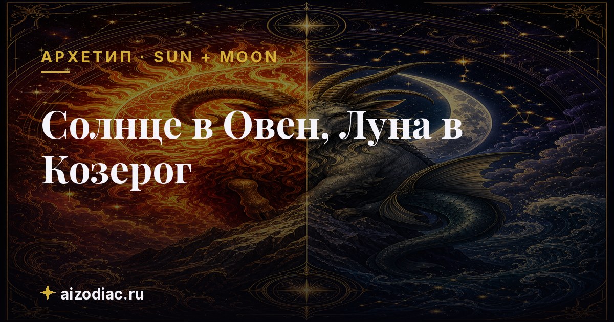 Солнце в Овен, Луна в Козерог — характер, любовь, работа