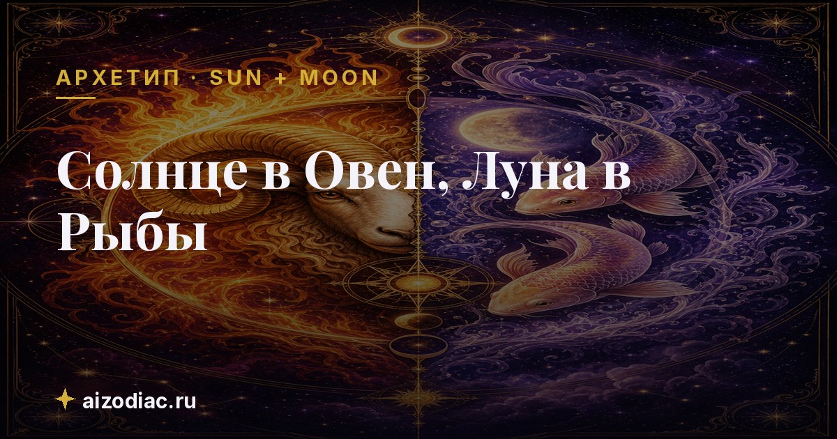 Солнце в Овен, Луна в Рыбы — характер, любовь, работа