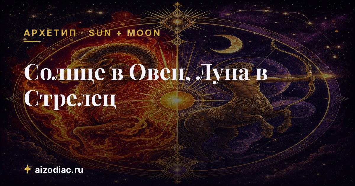 Солнце в Овен, Луна в Стрелец — характер, любовь, работа