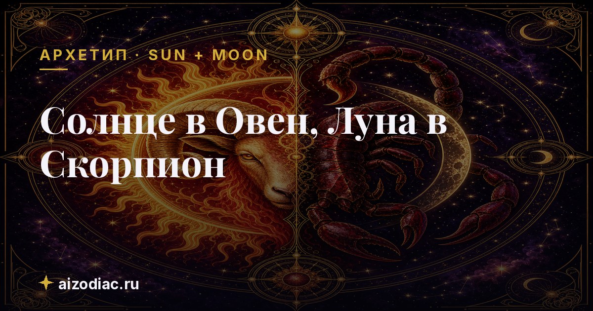 Солнце в Овен, Луна в Скорпион — характер, любовь, работа