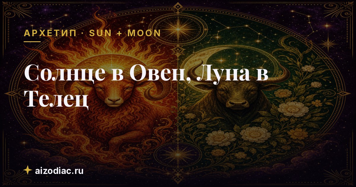 Солнце в Овен, Луна в Телец — характер, любовь, работа