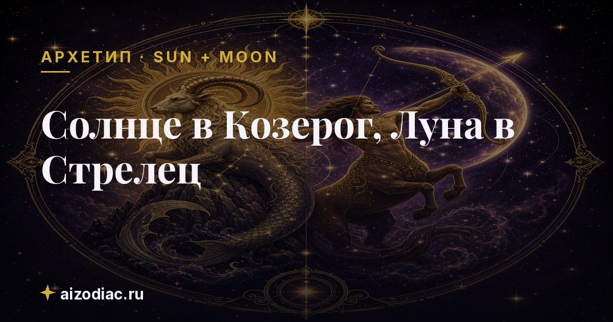 Солнце в Козерог, Луна в Стрелец — характер, любовь, работа