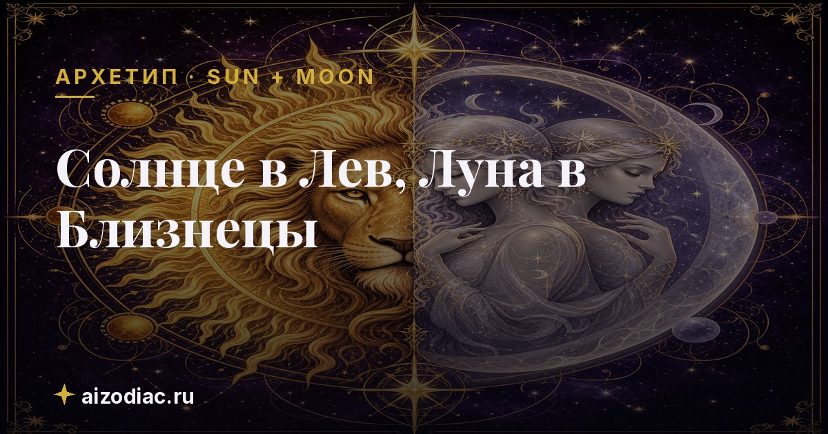 Солнце в Лев, Луна в Близнецы — характер, любовь, работа
