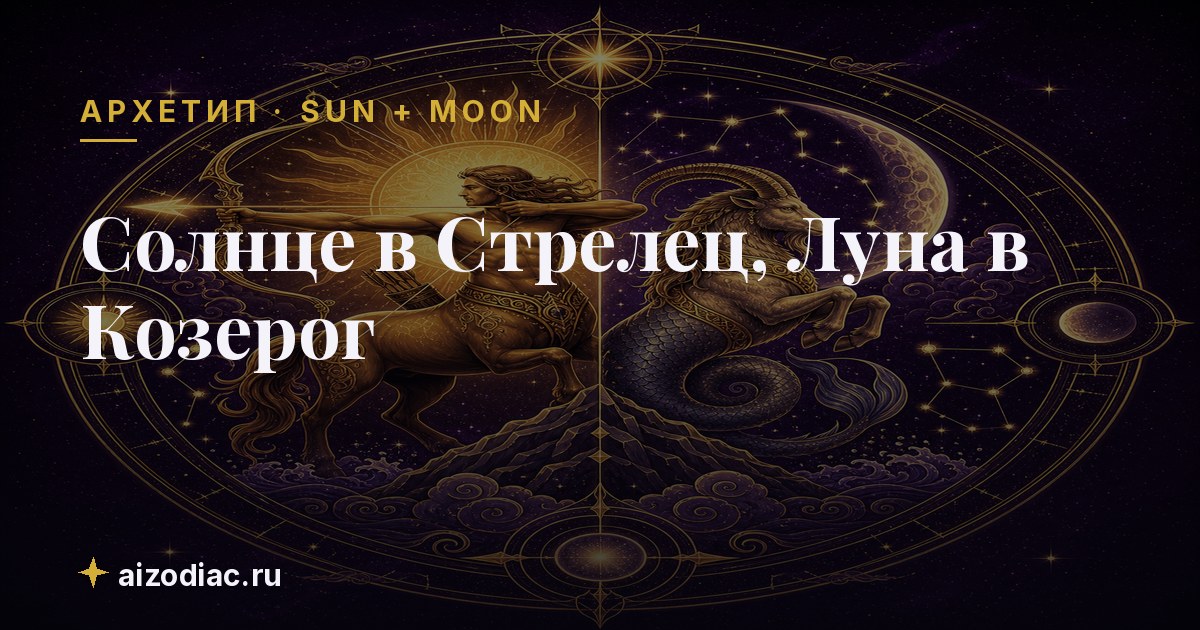 Солнце в Стрелец, Луна в Козерог — характер, любовь, работа