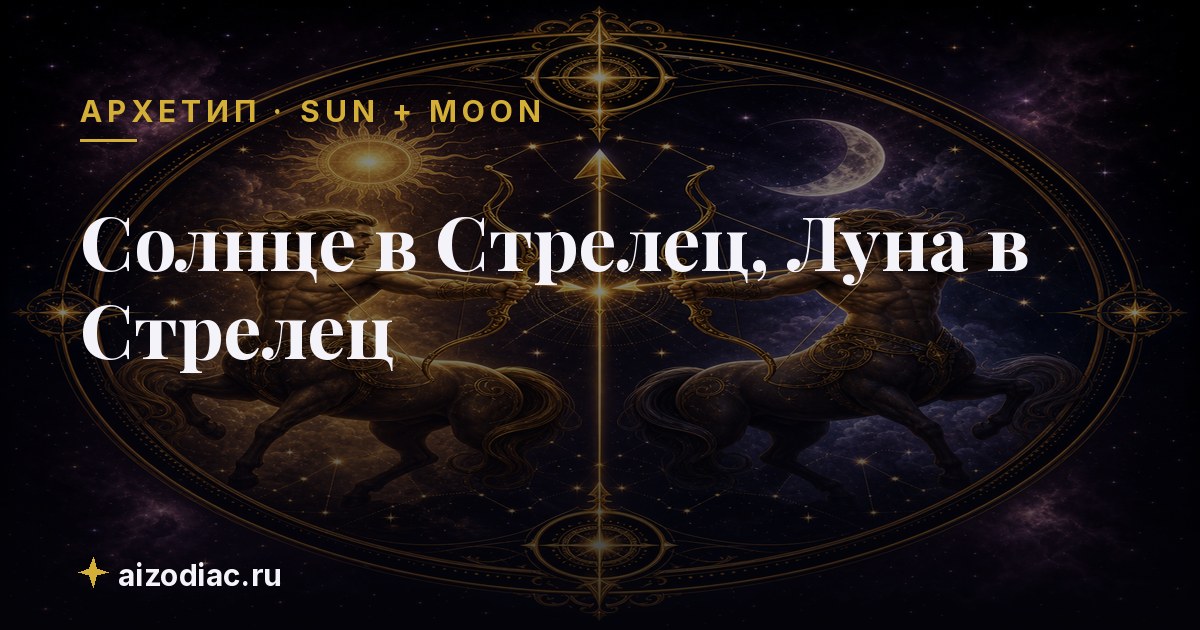 Солнце в Стрелец, Луна в Стрелец — характер, любовь, работа