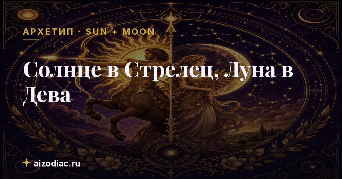 Солнце в Стрелец, Луна в Дева — характер, любовь, работа