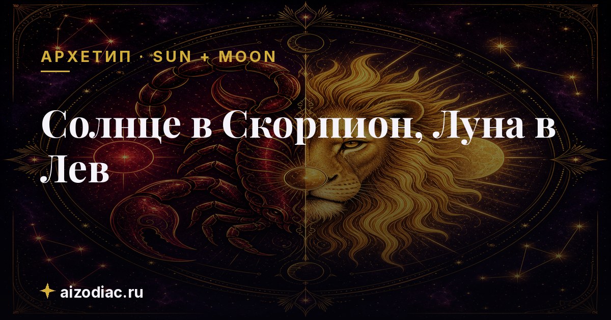 Солнце в Скорпион, Луна в Лев — характер, любовь, работа