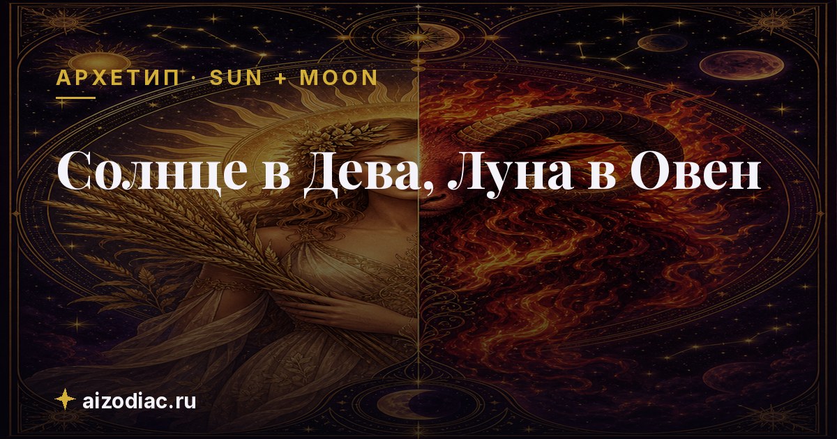 Солнце в Дева, Луна в Овен — характер, любовь, работа