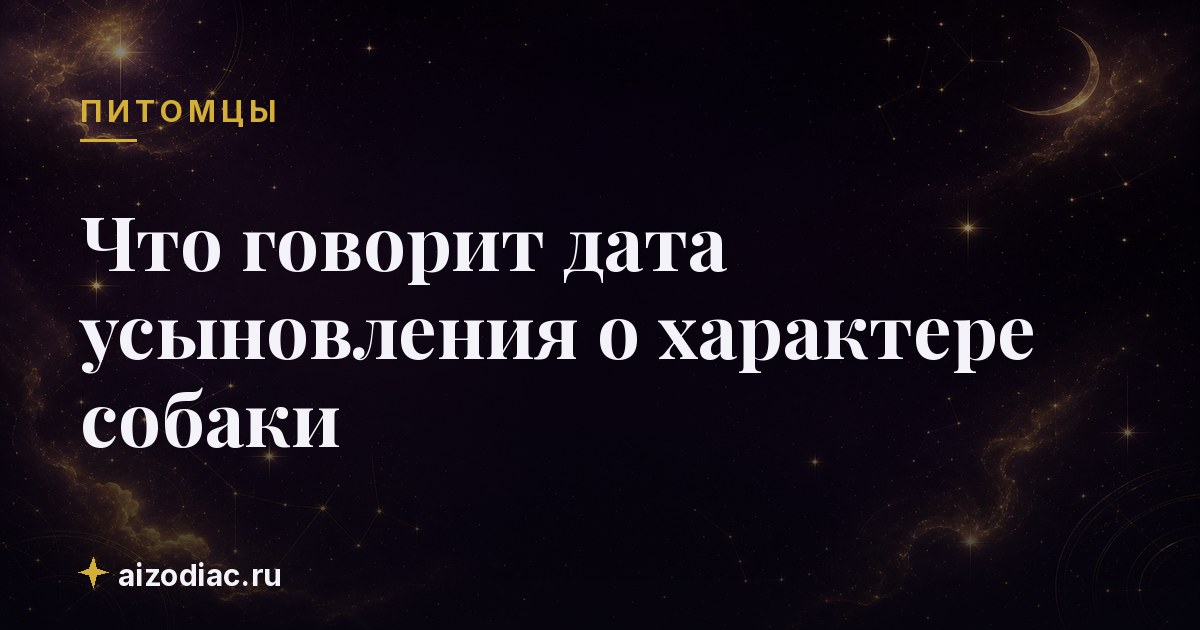 Что говорит дата усыновления о характере собаки