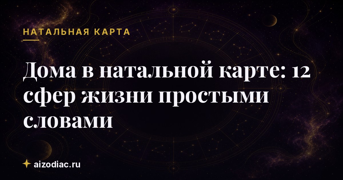 Дома в натальной карте: 12 сфер жизни простыми словами
