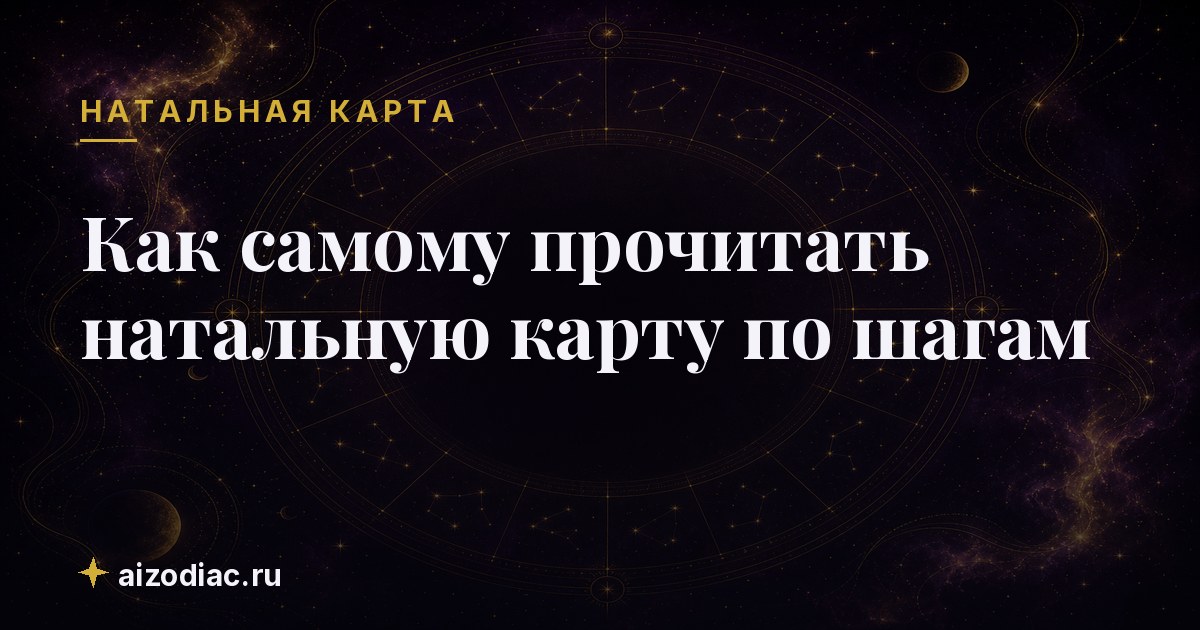 Как самому прочитать натальную карту по шагам