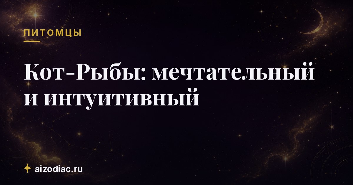 Кот-Рыбы: мечтательный и интуитивный