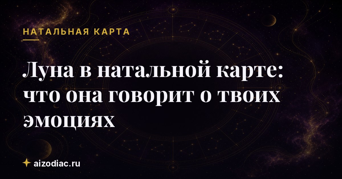 Луна в натальной карте: что она говорит о твоих эмоциях