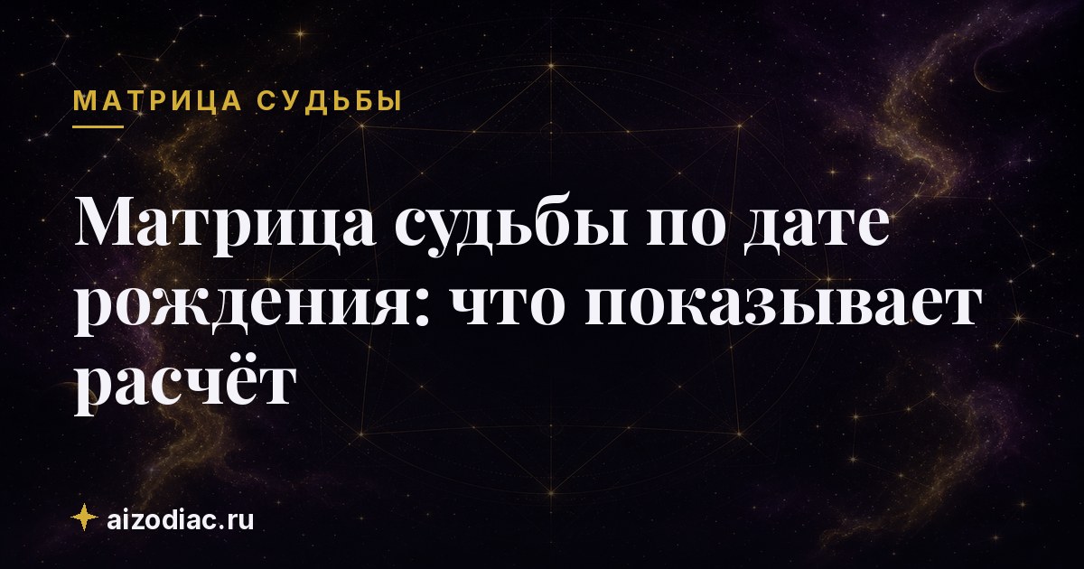 Матрица судьбы по дате рождения: что показывает расчёт