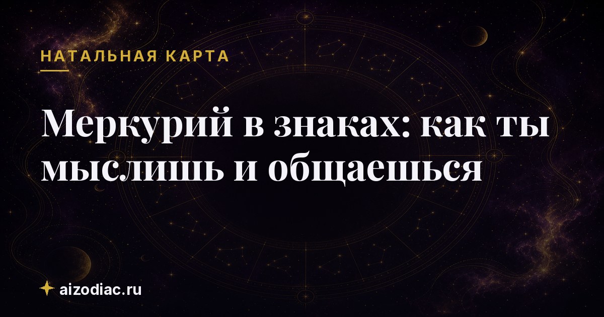 Меркурий в знаках: как ты мыслишь и общаешься