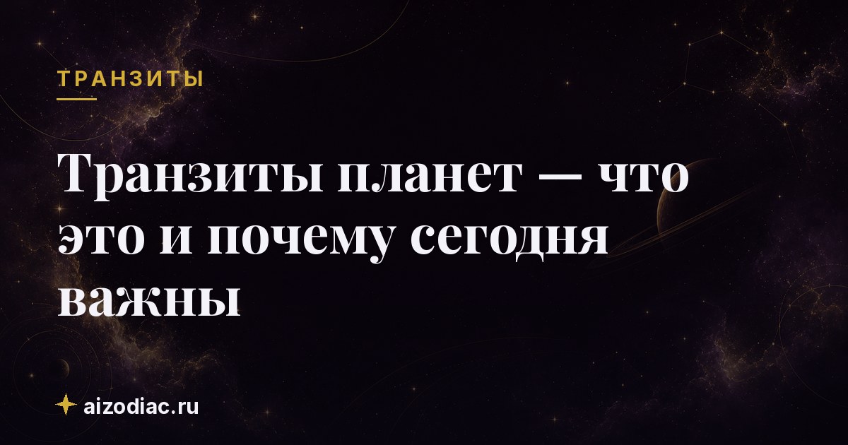 Транзиты планет — что это и почему сегодня важны